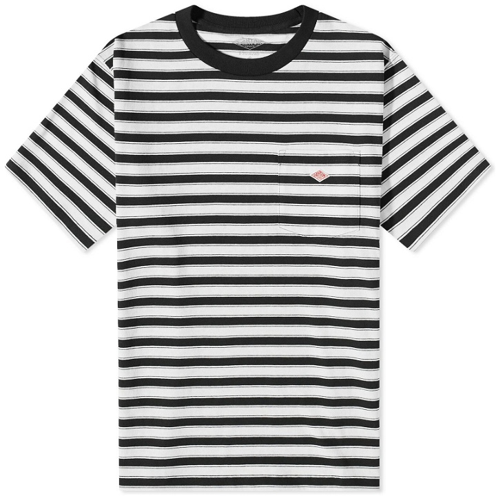 Photo: Danton Men's Stripe Pocket T-Shirt in Black/White