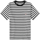 Danton Men's Stripe Pocket T-Shirt in Black/White