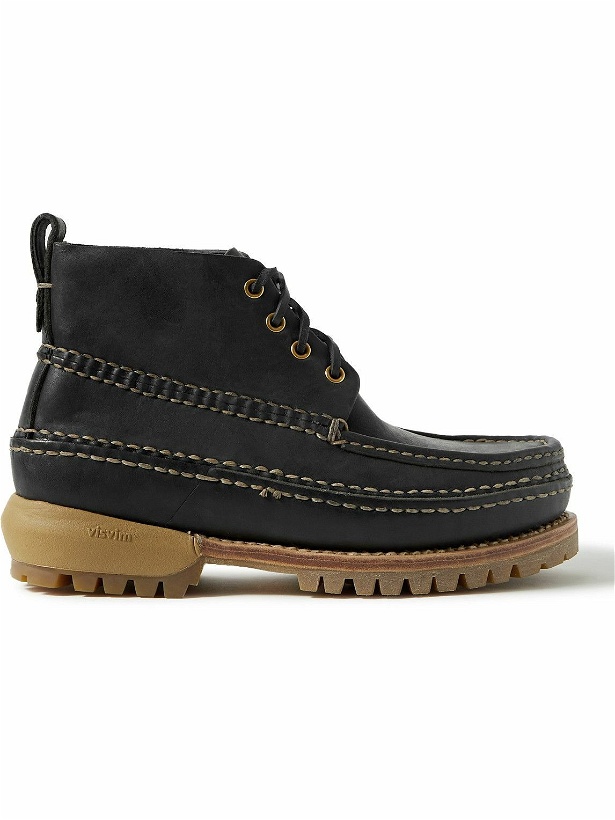 Photo: Visvim - Kanawa Mid-Folk Waxed-Leather Boots - Black