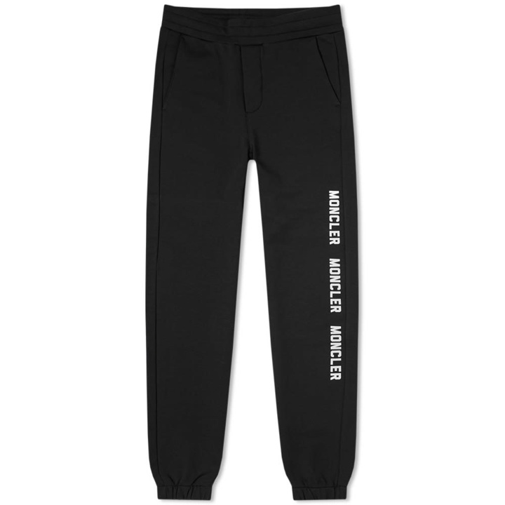 Photo: Moncler Taped Seam Logo Sweatpants Black