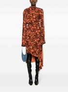 Jade Cropper Brown Wilted Flowers-Print Blouse