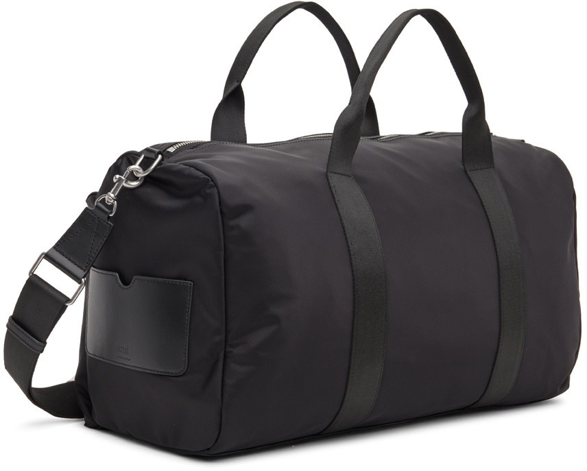AMI Alexandre Mattiussi Black Ami de Cœur Duffle Bag AMI Alexandre