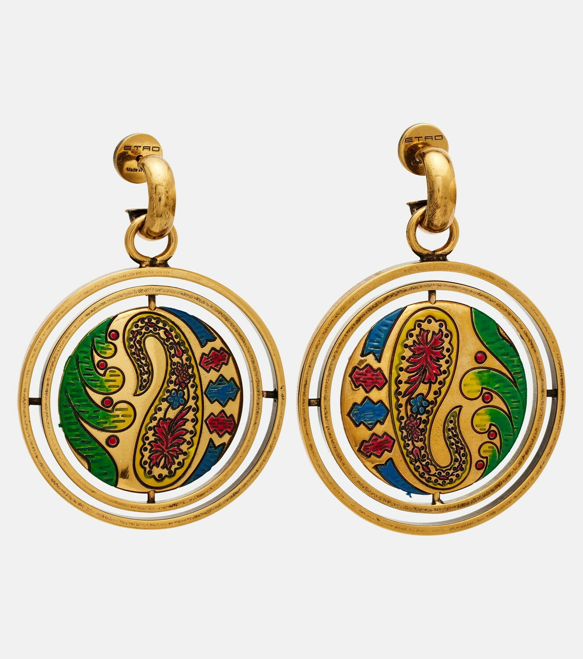Etro Paisley drop earrings
