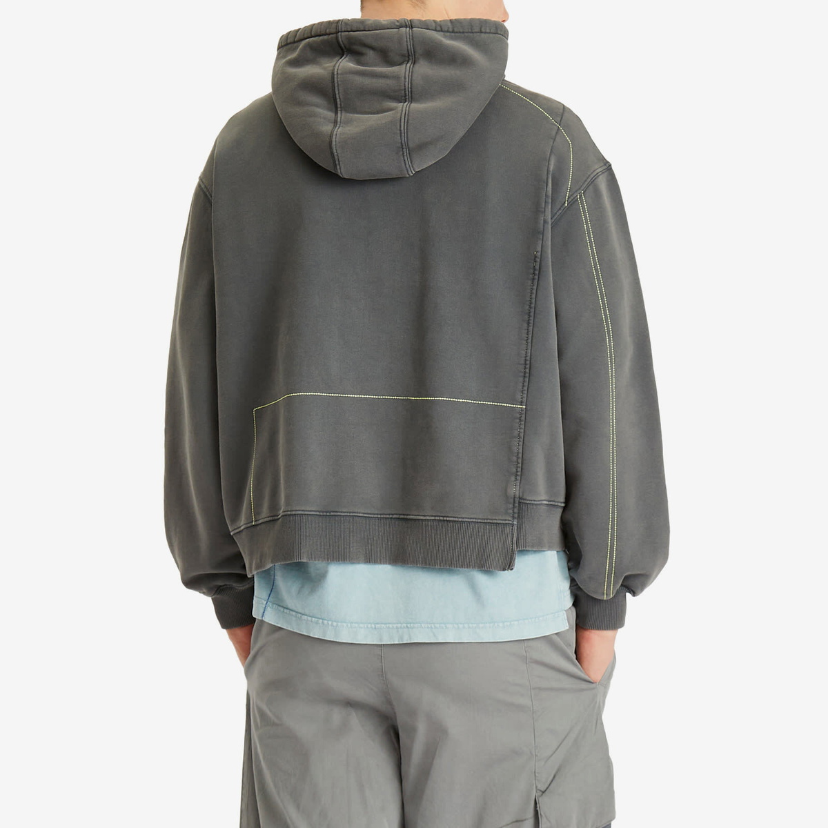 A-COLD-WALL* Men's Oblique Hoodie in Grey Slate A-Cold-Wall*