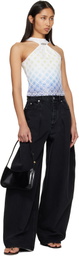 Casablanca Off-White Printed Draped Tank Top