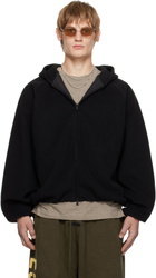 Fear of God ESSENTIALS Black Brushed Hooded Bomber Jacket