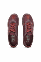 Diesel D-Mile-Flat sneakers with suede overlays - Sneakers Womens in Red