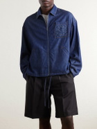 LOEWE - Anagram-Appliqué Cotton Chambray Jacket - Blue