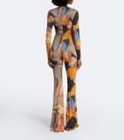 Roberto Cavalli Trompe l’œil flared jumpsuit