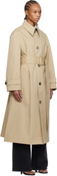 AMI Paris Beige Belted Coat