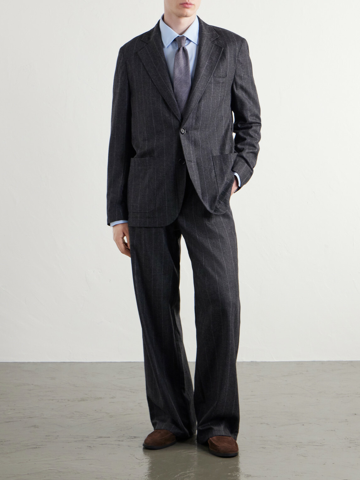 Oliver Spencer - Westbury Striped Wool-Blend Suit Jacket - Gray