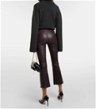 Frame Le Crop Mini Boot leather pants