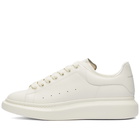 Alexander McQueen Men's Suede Wedge Sole Sneakers in Vanilla