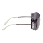 Kenzo White and Grey Shield Sunglasses