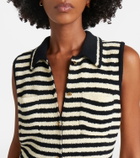 Altuzarra Mamie striped cotton-blend polo dress