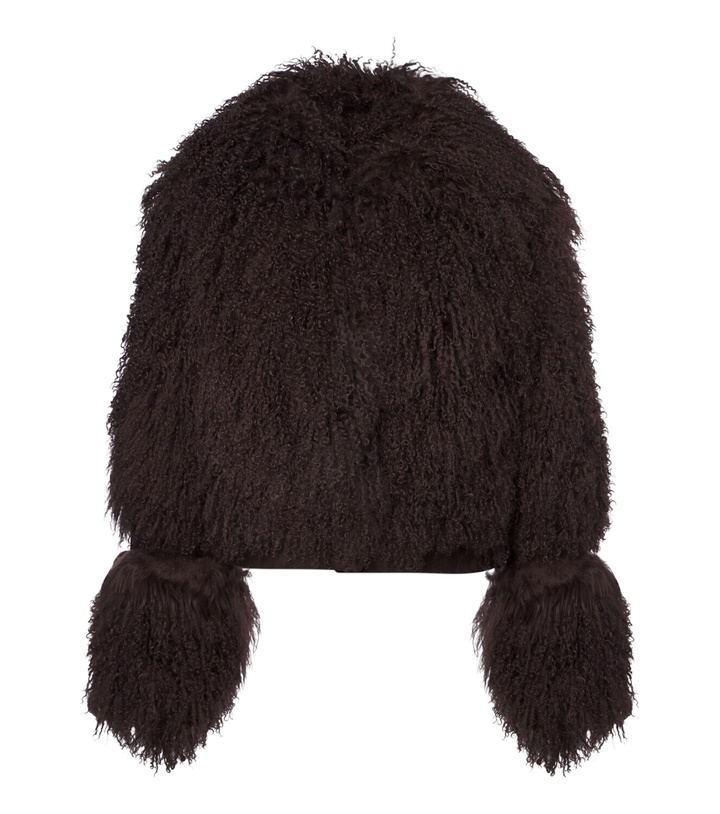 Photo: De La Vali Vespera suede-trimmed shearling jacket