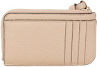 Chloé Tan Alphabet Zip Card Holder