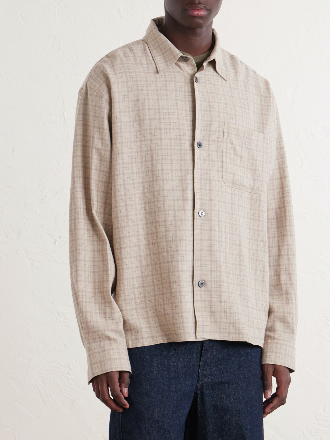 FRAME - Checked Woven Shirt - Neutrals