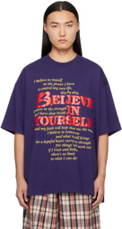 VETEMENTS Blue 'Believe In Yourself' T-Shirt