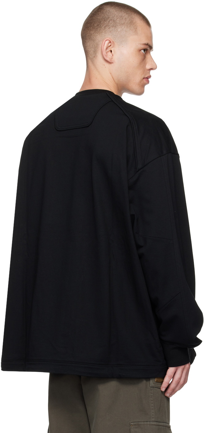 Juun.J Black Paneled Sweatshirt