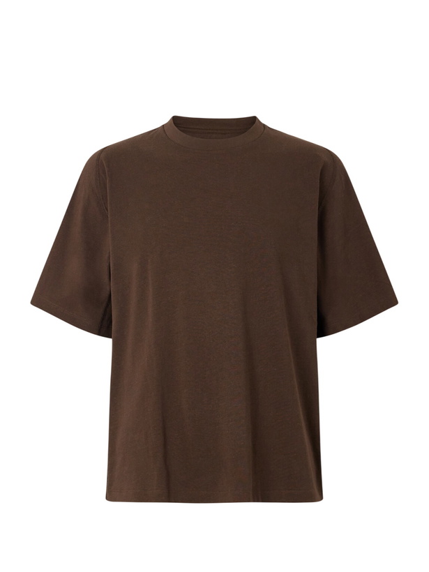Photo: Portal - Root Organic Cotton and Hemp-Blend Jersey T-Shirt - Brown