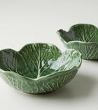 Bordallo Pinheiro Cabbage set of 4 ceramic bowls