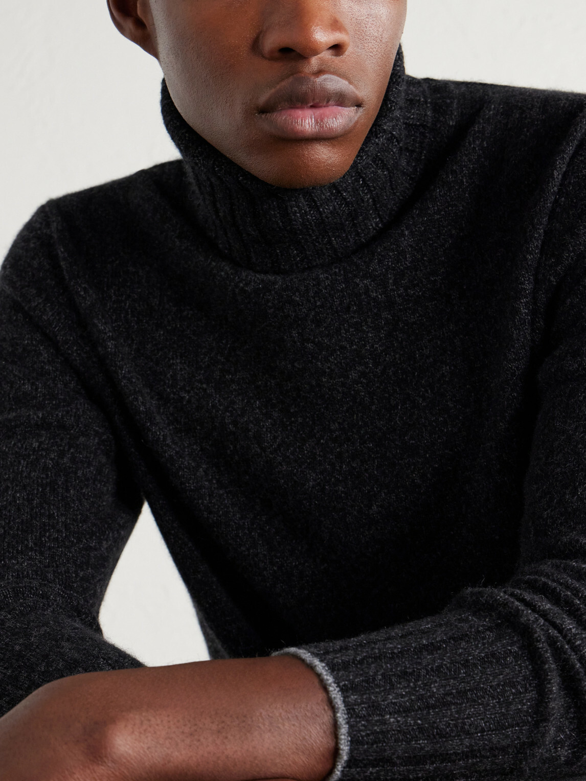N.PEAL - Brompton Cashmere Rollneck Sweater - Gray