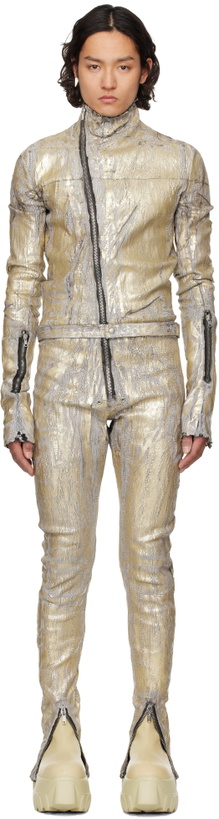 Photo: Rick Owens Gold Hollywood Flightsuit Denim Jumpsuit
