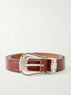 Monitaly - 2.5cm Leather Belt - Brown