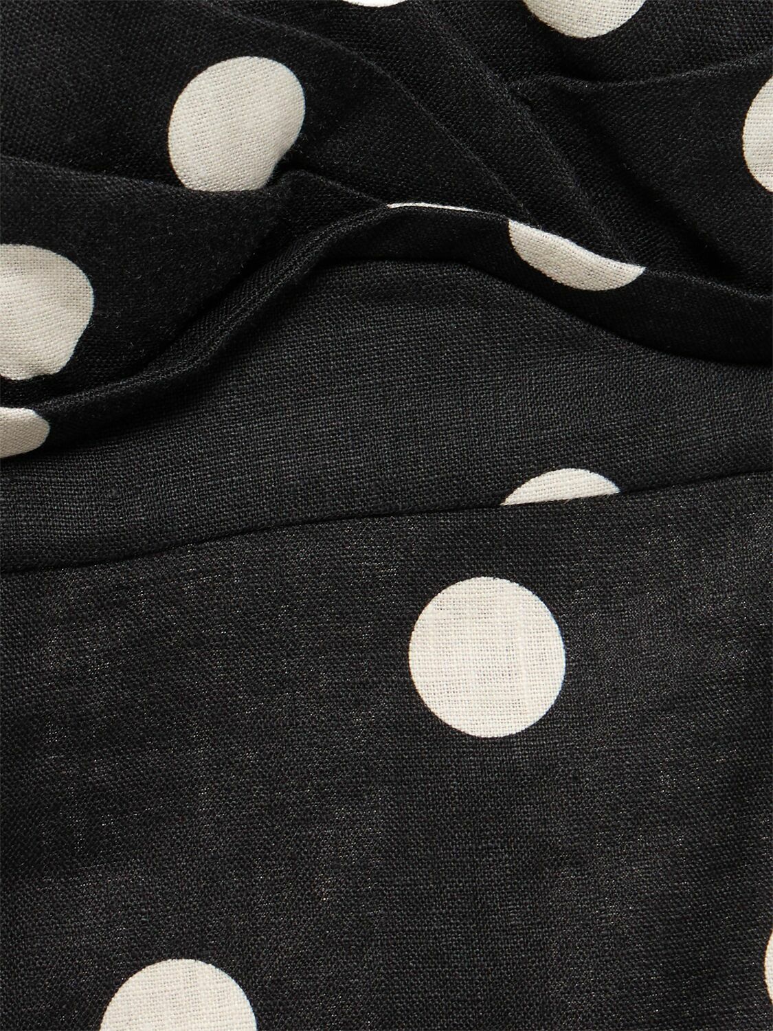 ZIMMERMANN Crush Polka Dotted Linen Midi Dress Zimmermann