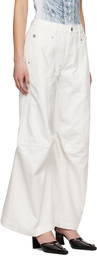 Feng Chen Wang White Cargo Jeans