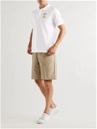 DUNHILL - Abrasion Logo-Appliquéd Cotton-Piqué Polo Shirt - White