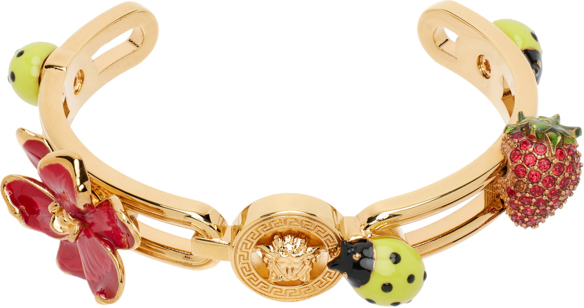 Versace Gold Enameled Bracelet