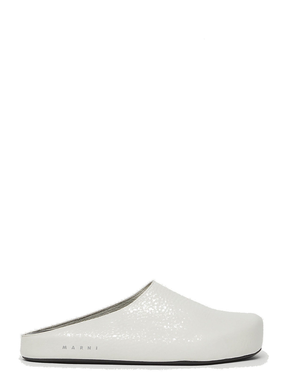 Photo: Sabot Leather Mules in White