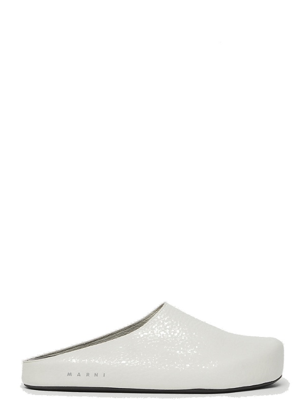 Photo: Sabot Leather Mules in White