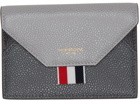 Thom Browne Grey Envelope Card Holder