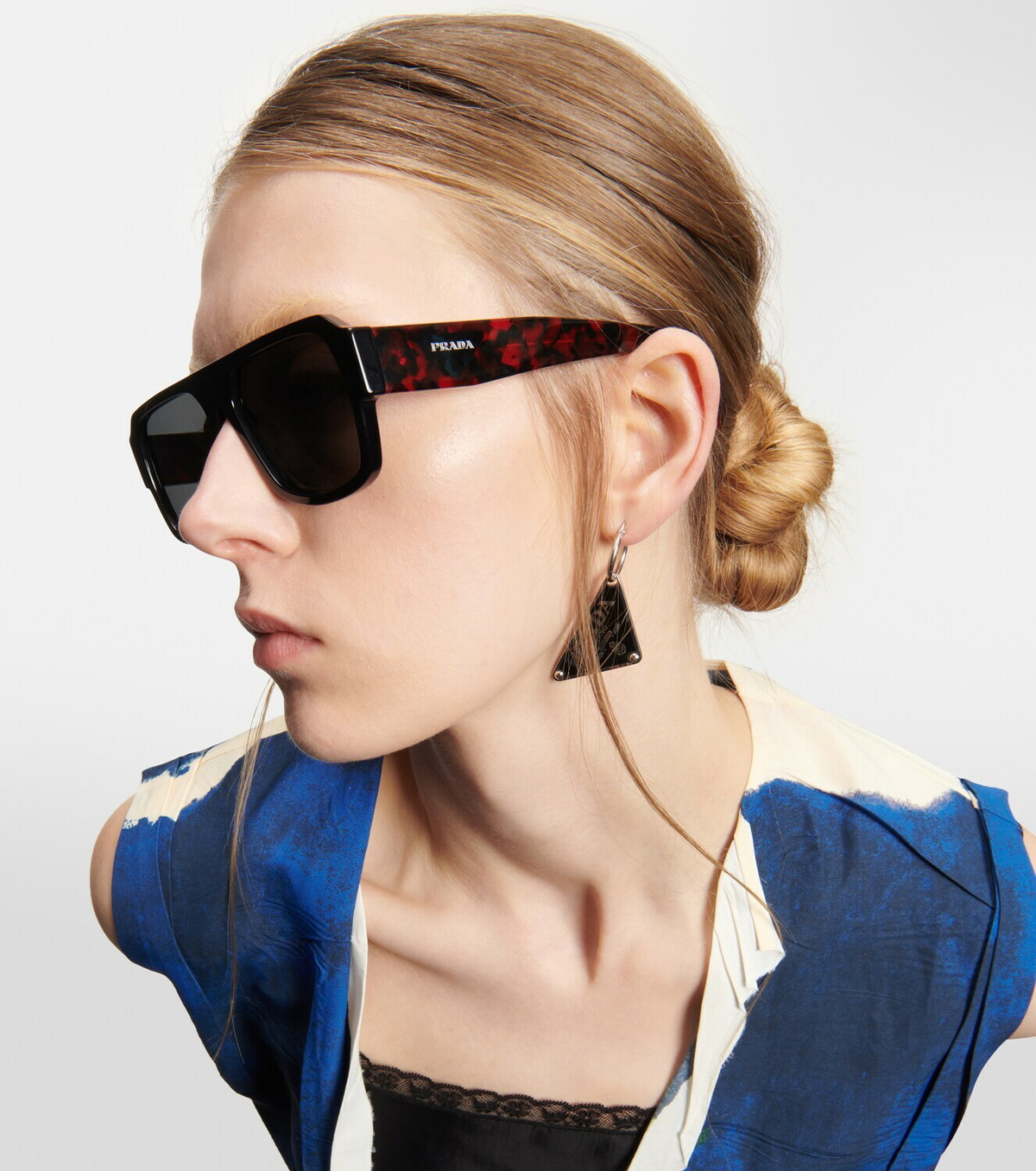 Prada Flat-brow acetate sunglasses Prada