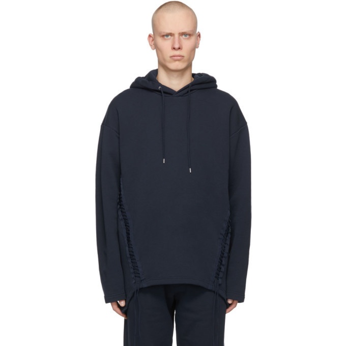 Photo: Helmut Lang Navy Laced Hoodie