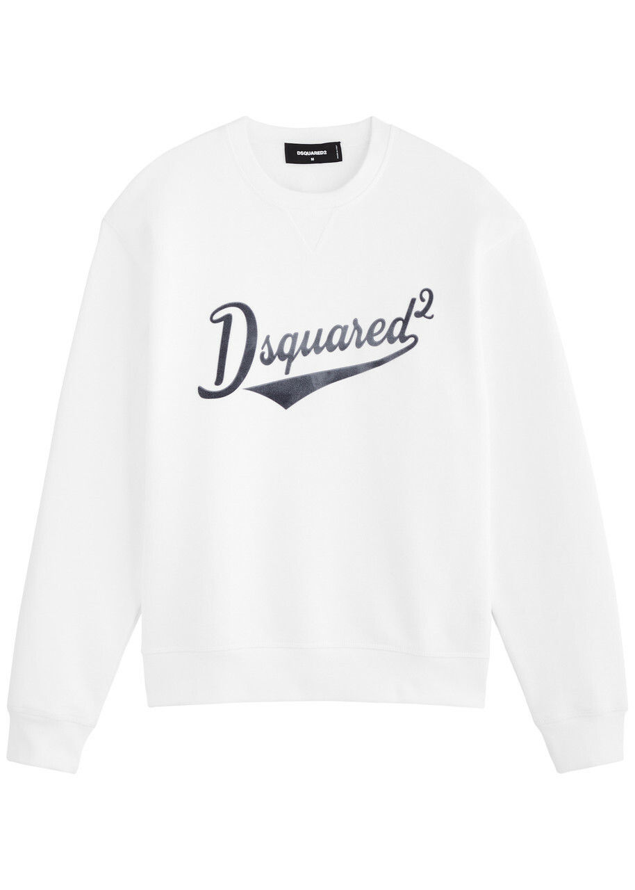 DSQUARED2 Cool Fit Logo Cotton Sweatshirt White