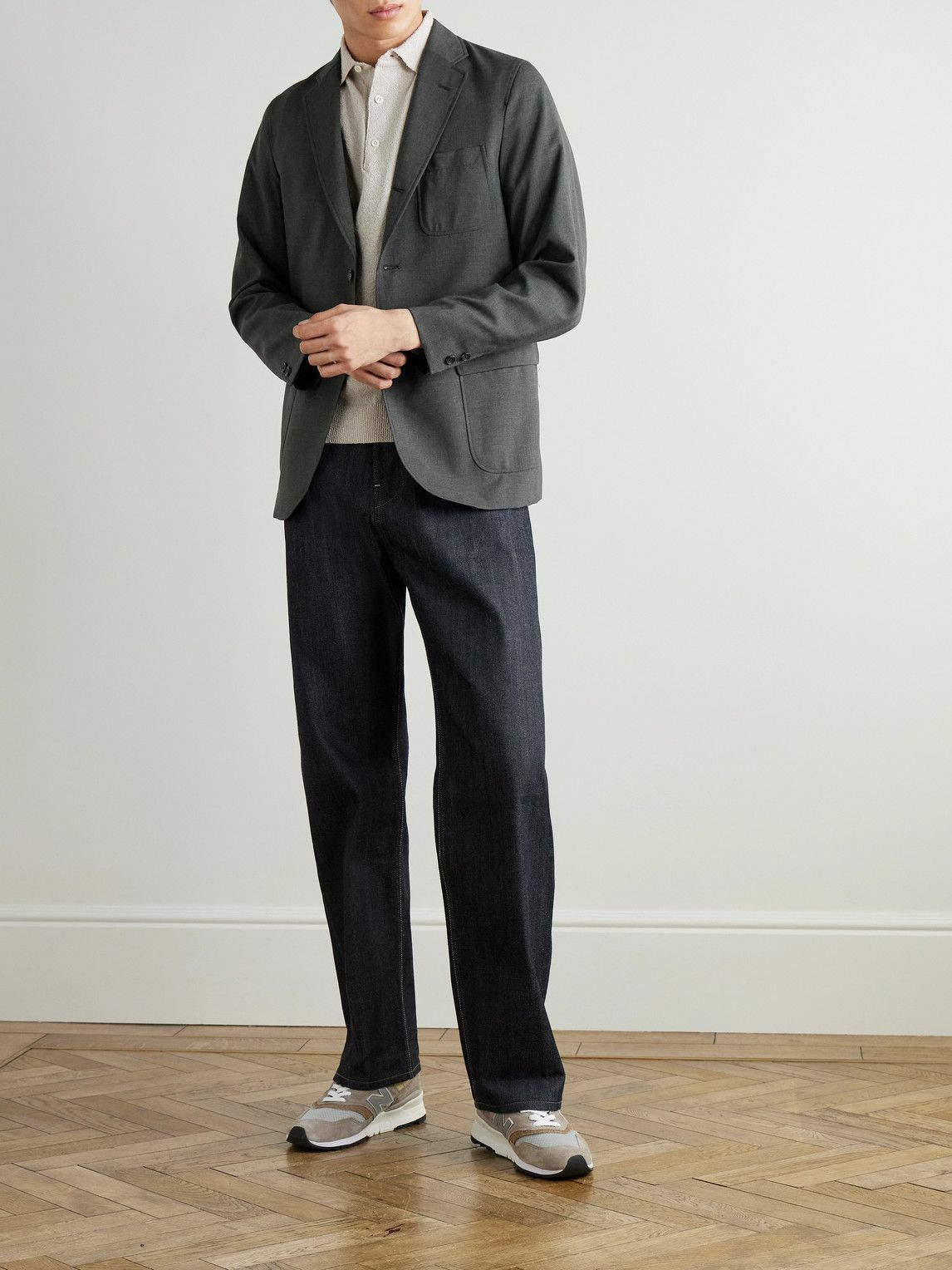 ジャケット・アウター beams plus 23ss 4b blazer wool tailored Beams Plus Men's 3 Button Combat Wool Blazer in Navy Beams Plus