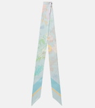 Gucci Floral silk twill scarf