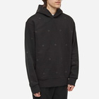 Moncler Men's Monogrammed Popover Hoody in Black