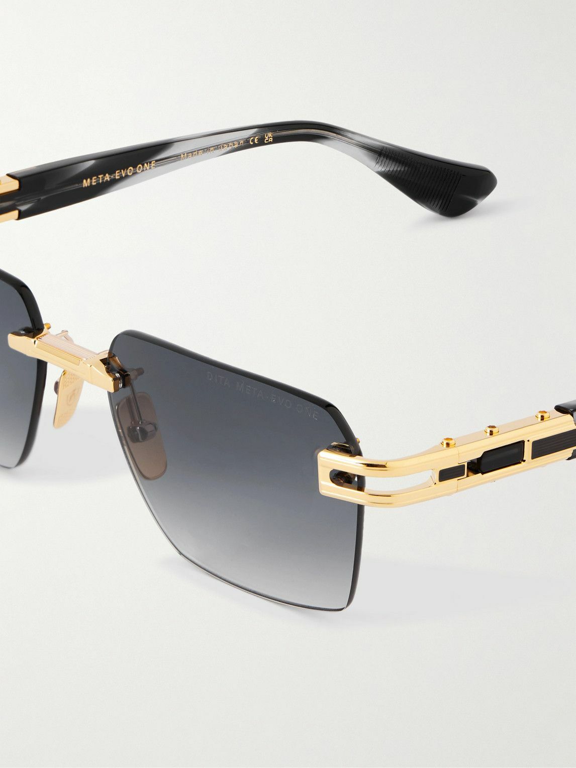 DITA - Meta-Evo One Square-Frame Gold-Tone and Acetate Sunglasses