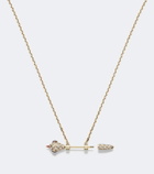Yvonne Léon Python 9kt gold and enamel pendant necklace with diamonds