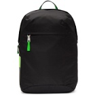 Prada Black Logo Patch Backpack