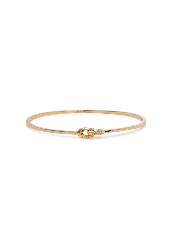 Photo: Coach Interlock Logo-embellished Bangle - Gold - One Size
