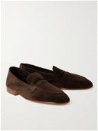 EDWARD GREEN - Padstow Suede Loafers - Brown