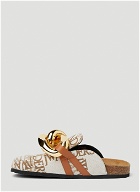 JW Anderson - Logo Jacquard Chain Loafers in Beige
