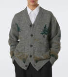 Junya Watanabe Intarsia wool and mohair-blend cardigan