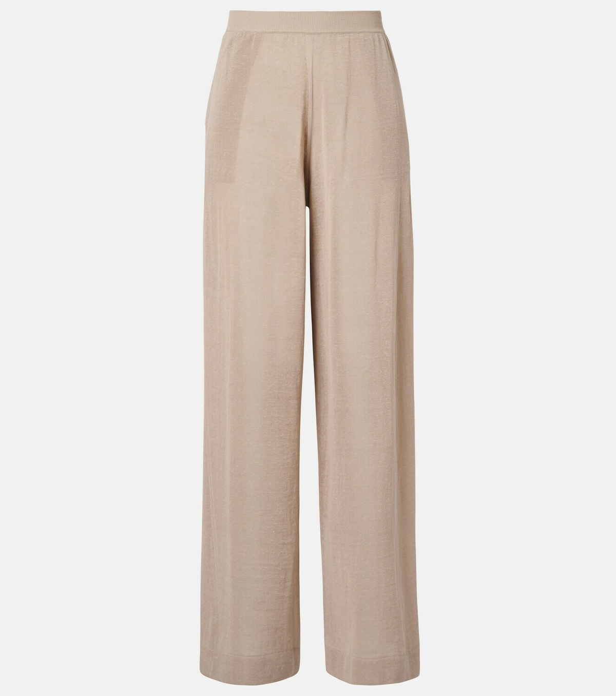 Alaïa Linen and silk wide-leg pants
